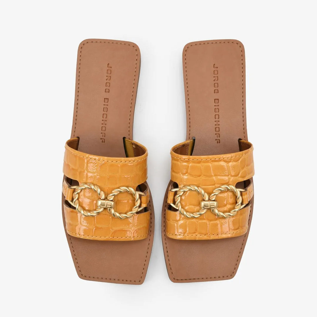 Textured Leather Flats
