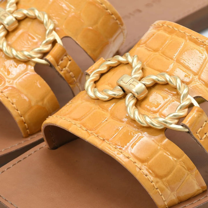 Textured Leather Flats