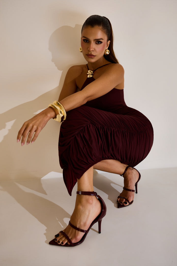 Vestido Midi Drapeado