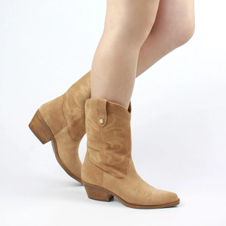 Bottero Suede Leather Western Boot