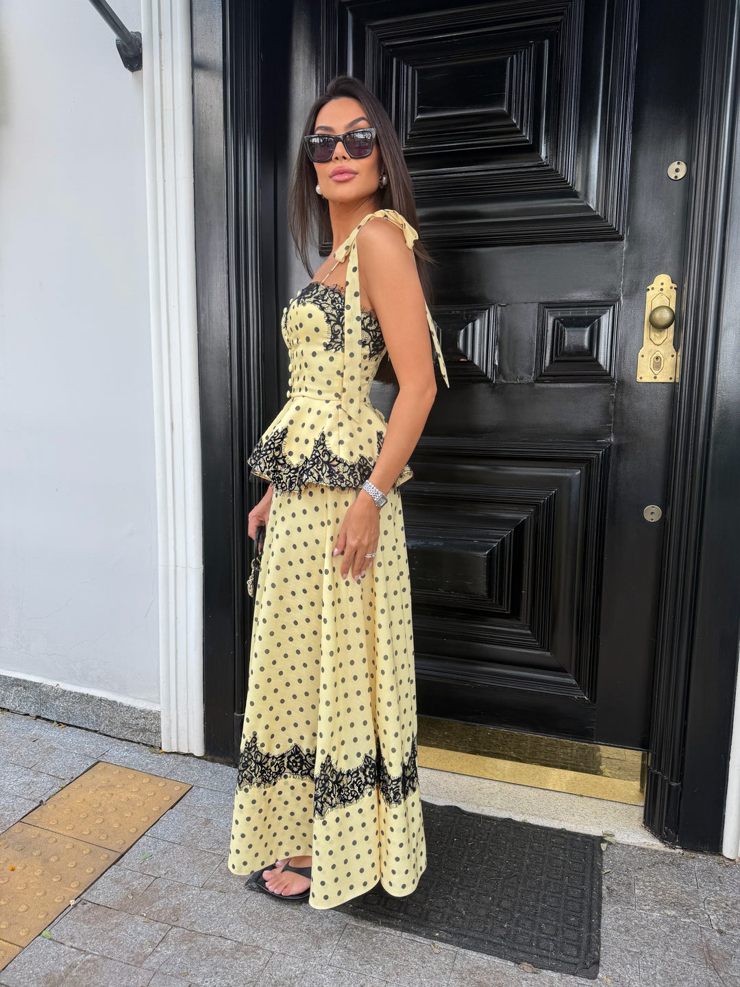 Conjunto Cropped Estruturado+Saia Longa