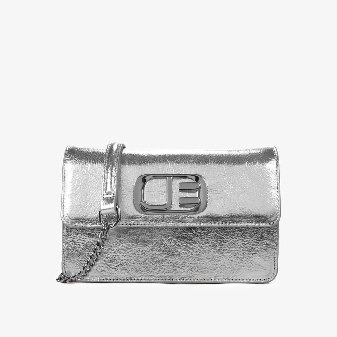 Metallic Leather Shoulder Bag