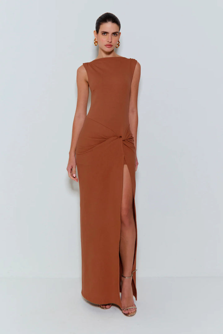 Long Twist Slit Dress