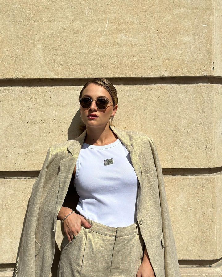 Conjunto Blazer Amarração+Calça Caos