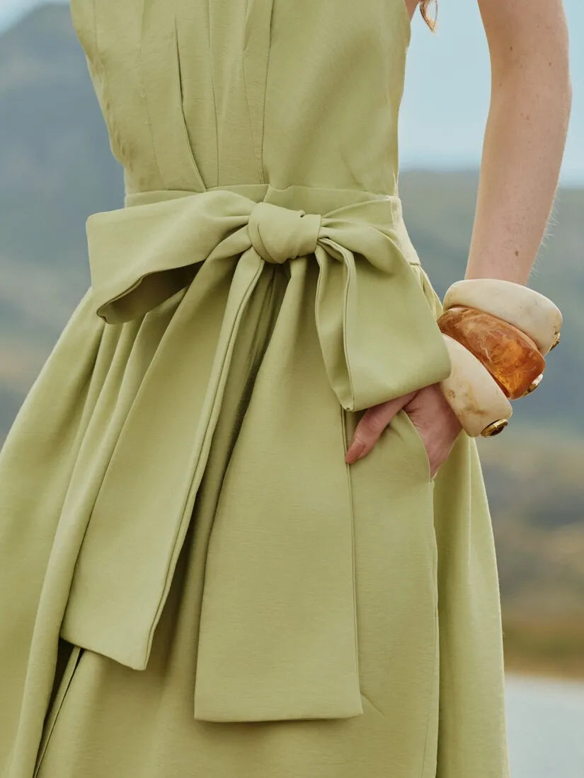 Vestido Midi Fente Única Transpassado