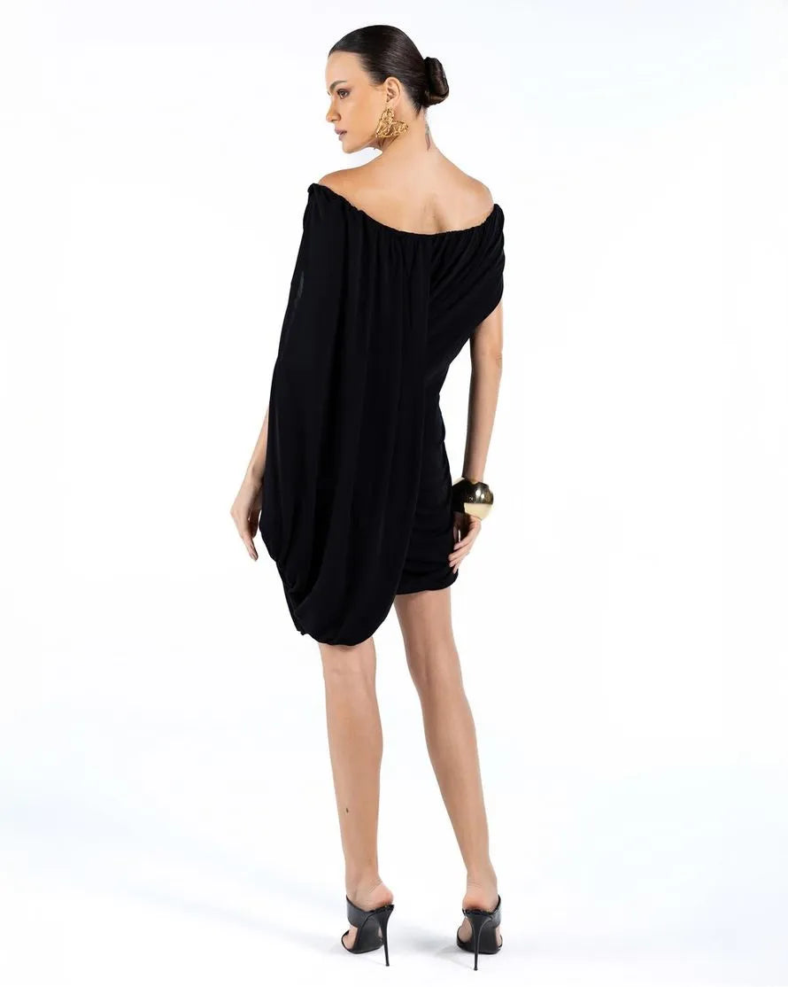 Vestido Curto Drapeado