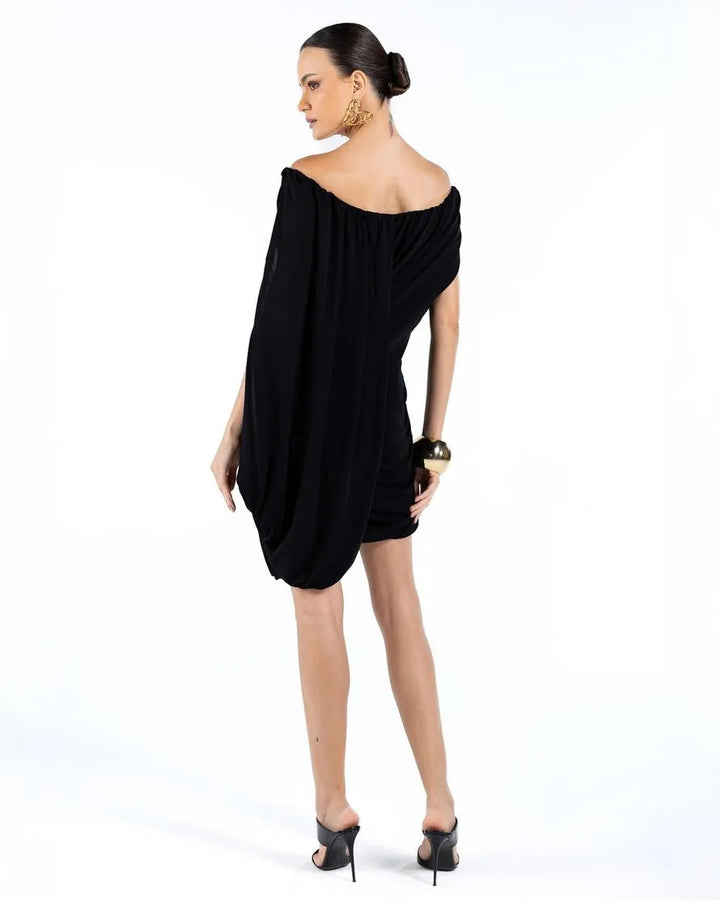 Vestido Curto Drapeado