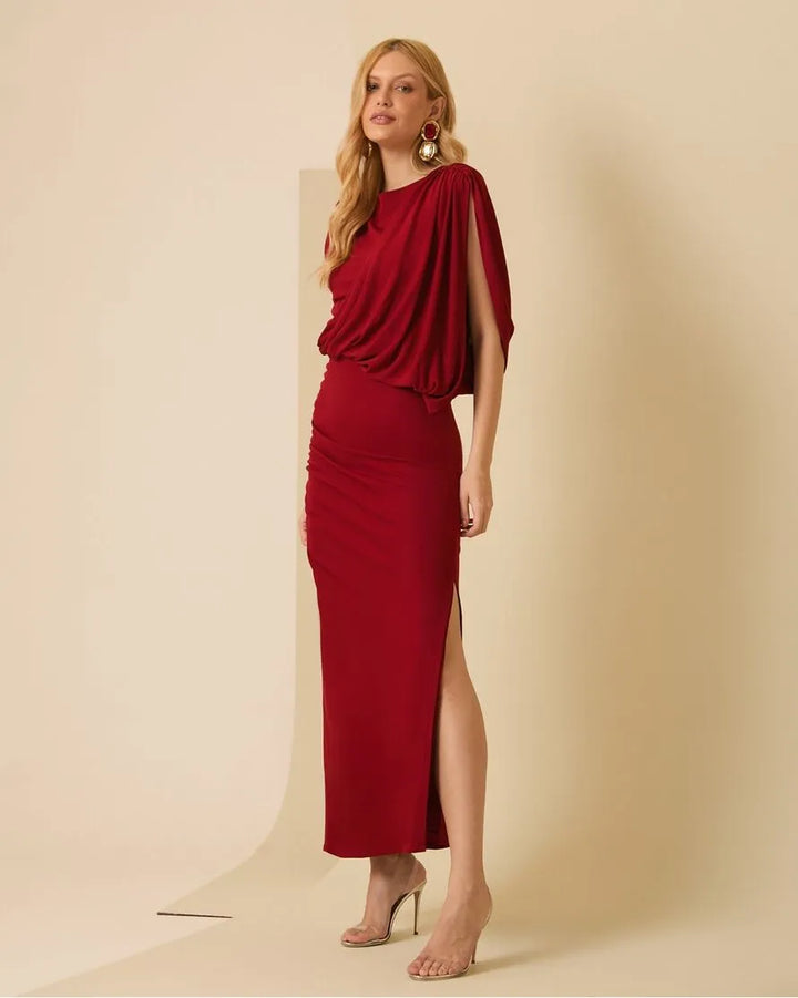 Vestido Midi Assimétrico