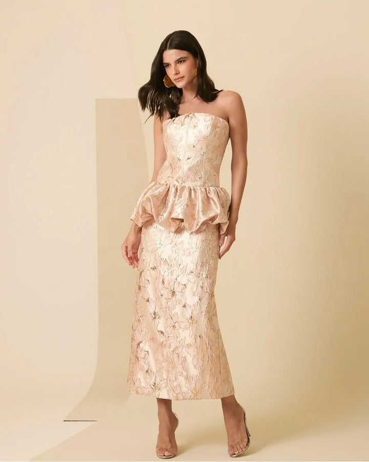 Vestido Midi Peplum