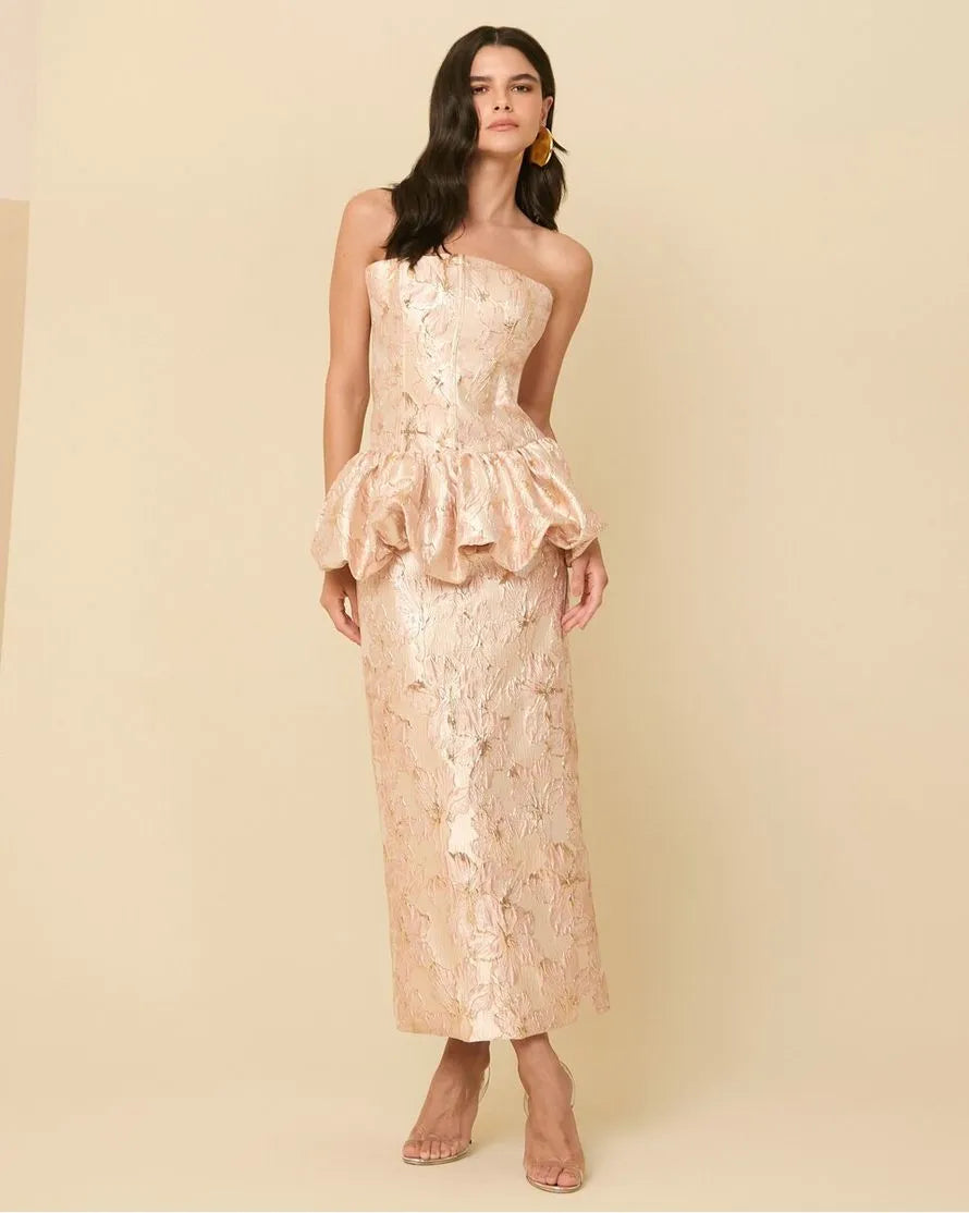 Vestido Midi Peplum