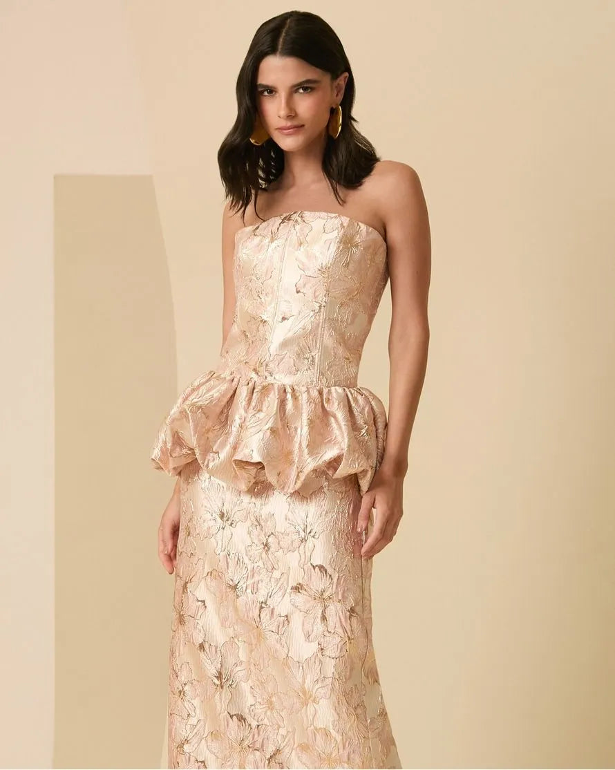 Vestido Midi Peplum