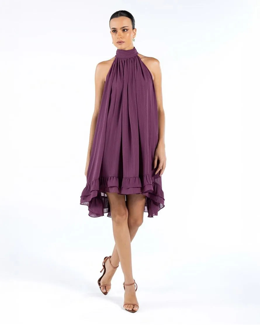 Vestido Curto Halter