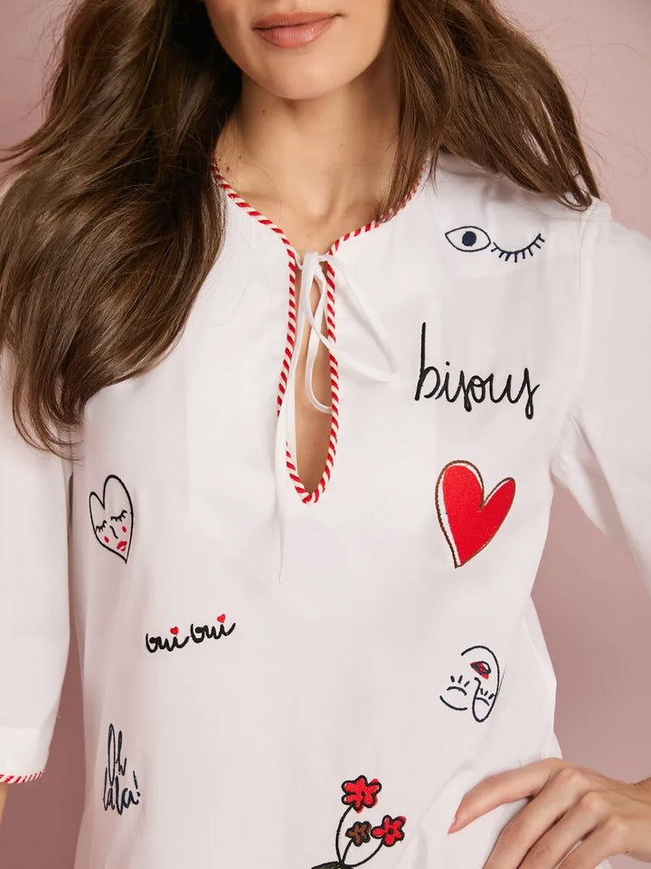 Vestido Longo Babados Bordado