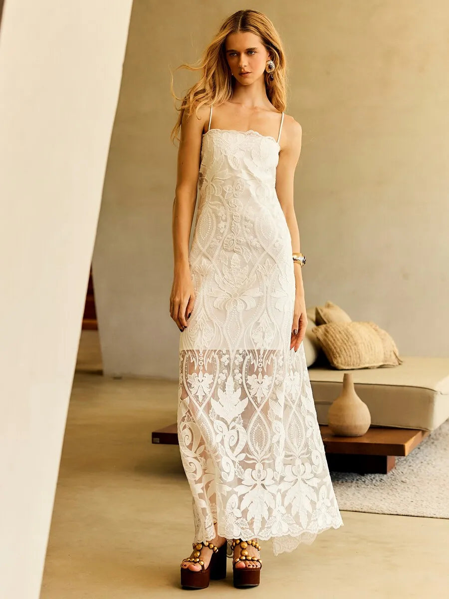 Vestido Longo Renda