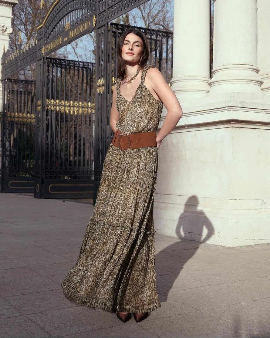 long animal print dress Animal Print Long Dress – MissChicFashion
