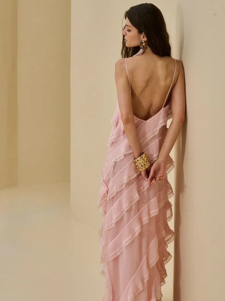 Vestido Longo Babados