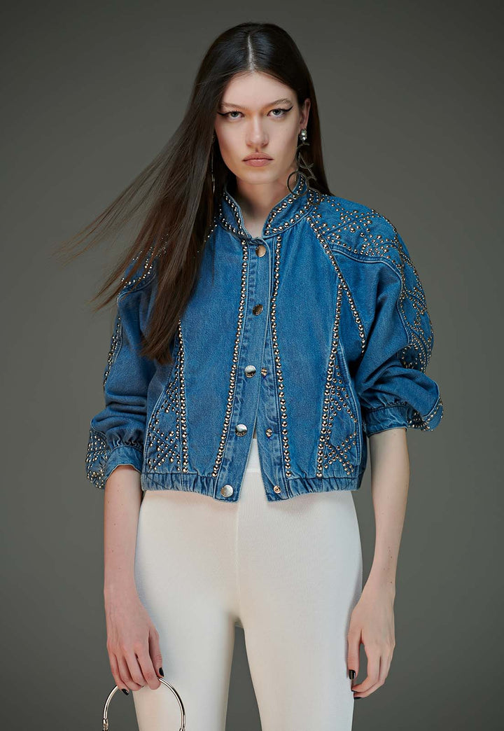 Chaos Denim Bomber Jacket