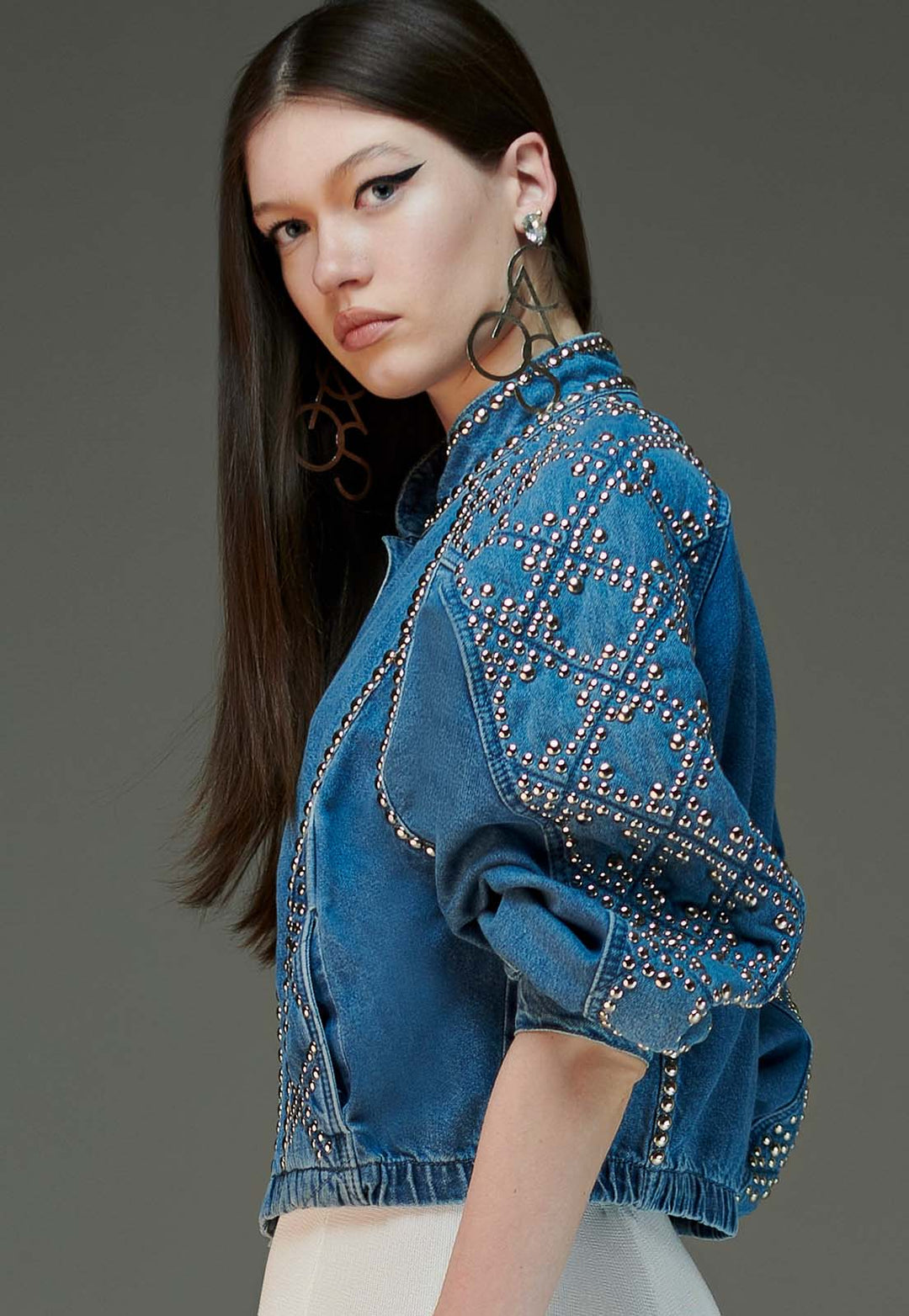 Chaos Denim Bomber Jacket