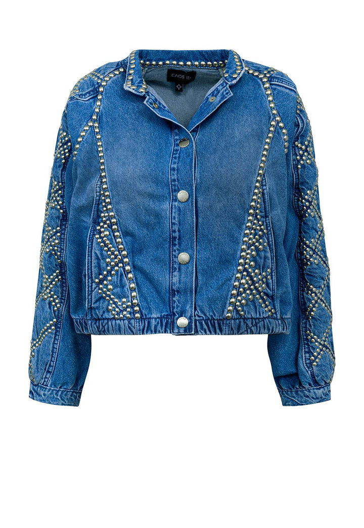 Chaos Denim Bomber Jacket