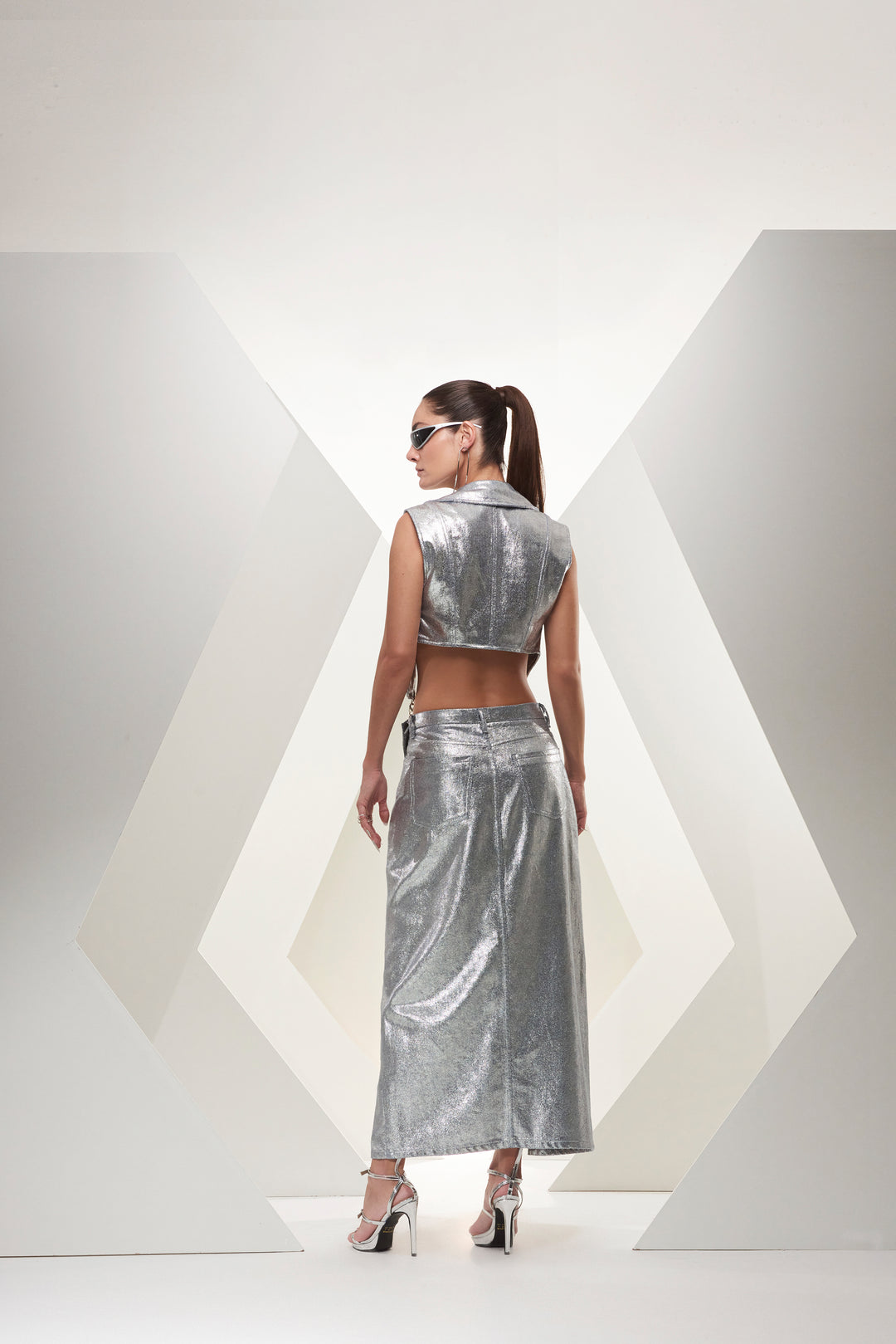 Chaos Silver Metallic Corselet Vest