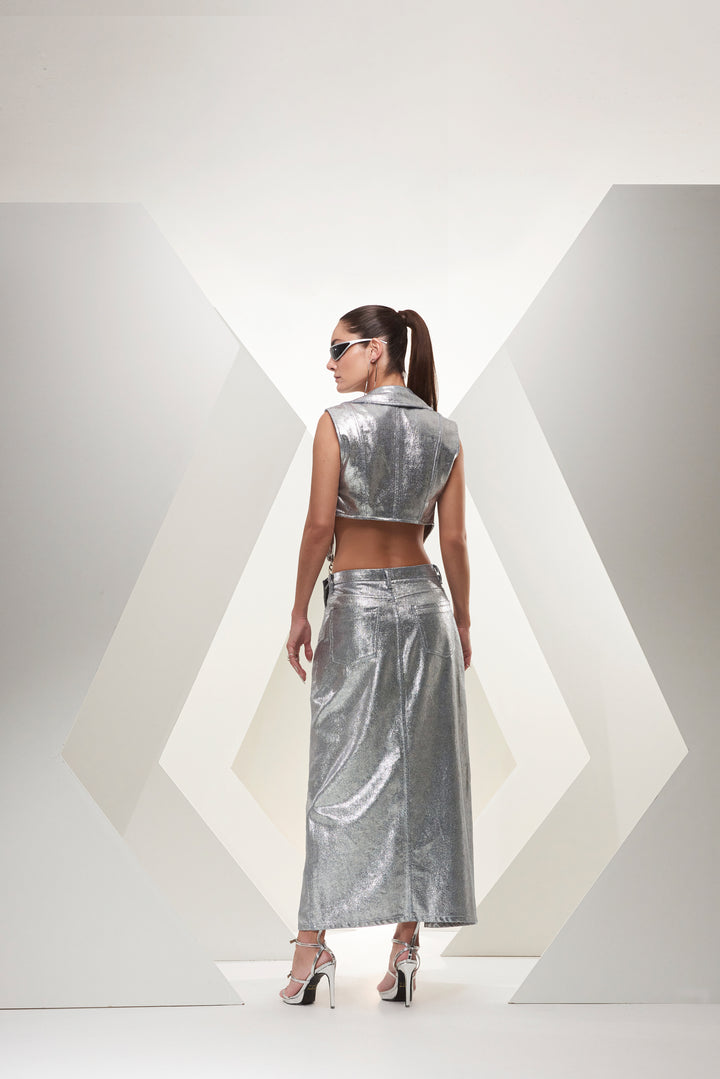 Chaos Silver Metallic Corselet Vest