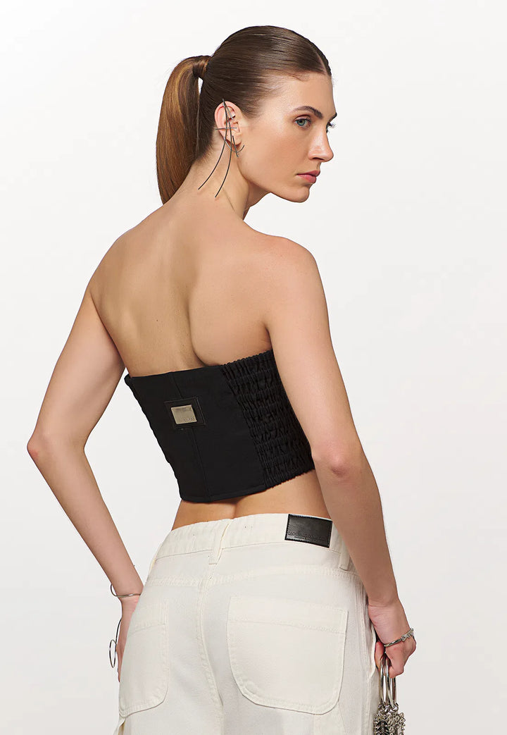 Chaos Zipper Cropped Corset