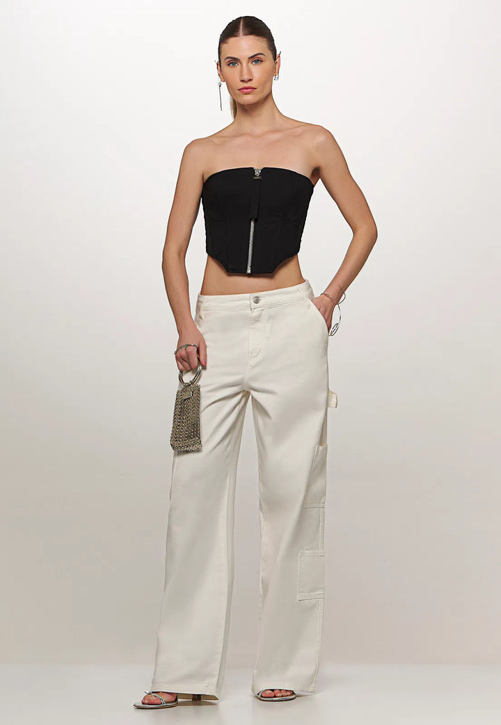 Chaos Zipper Cropped Corset