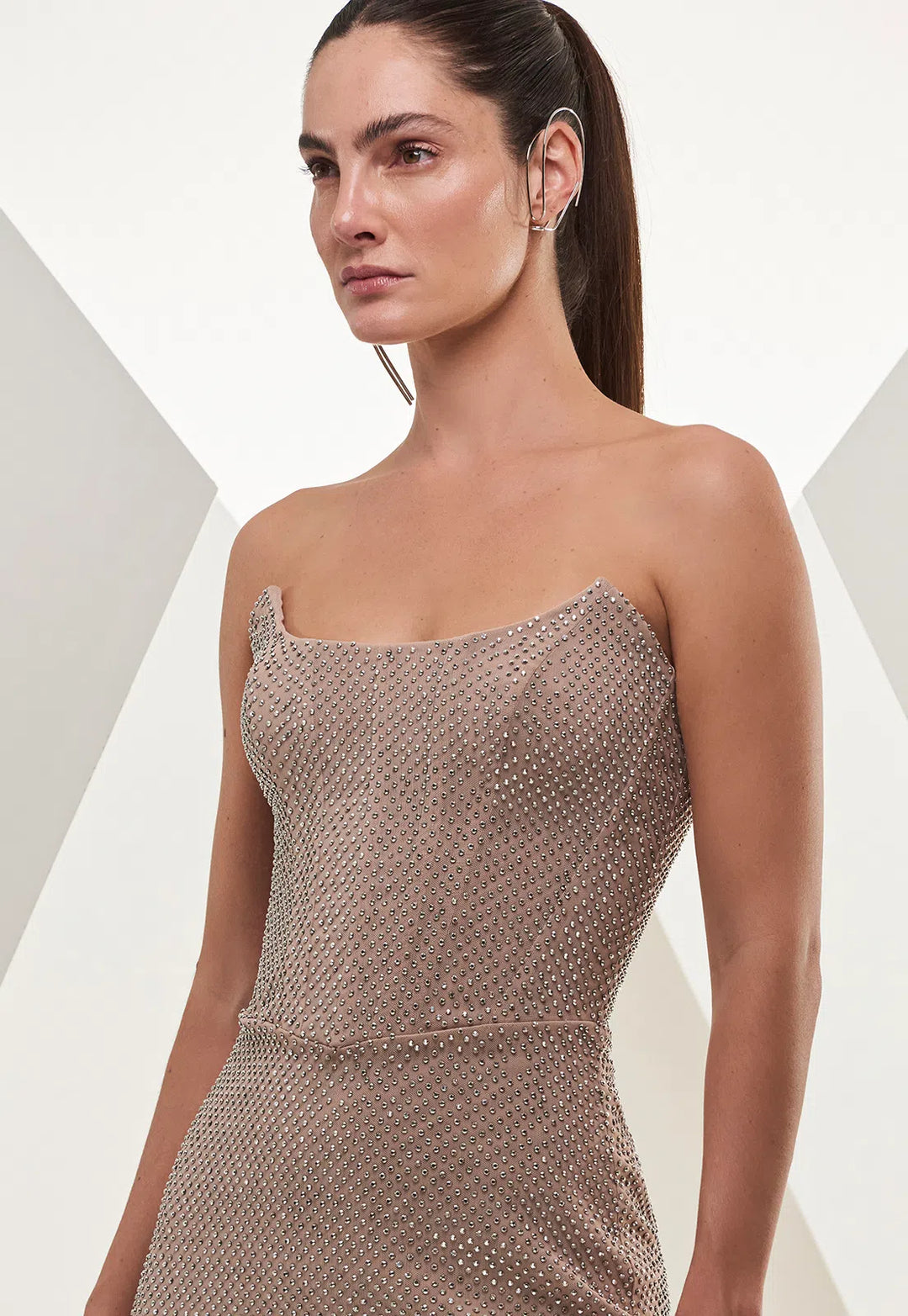 Vestido Decote Estruturado Transfer Caos