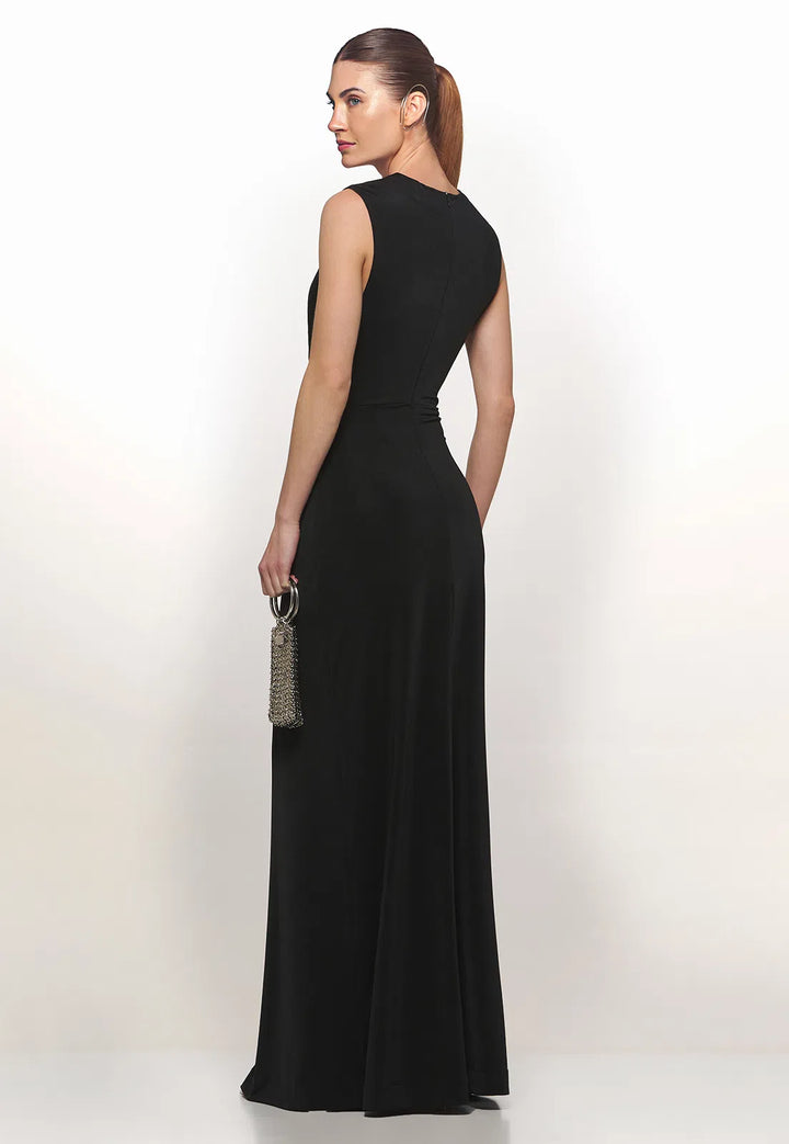 Vestido Longo Metal Decote Caos