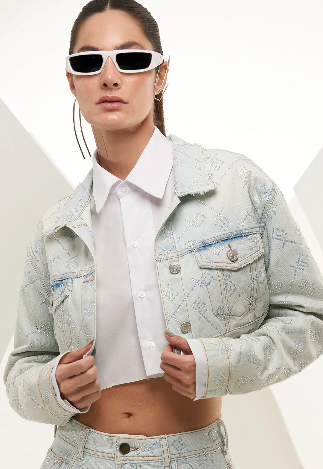 Chaos Monogram Transfer Jean Jacket