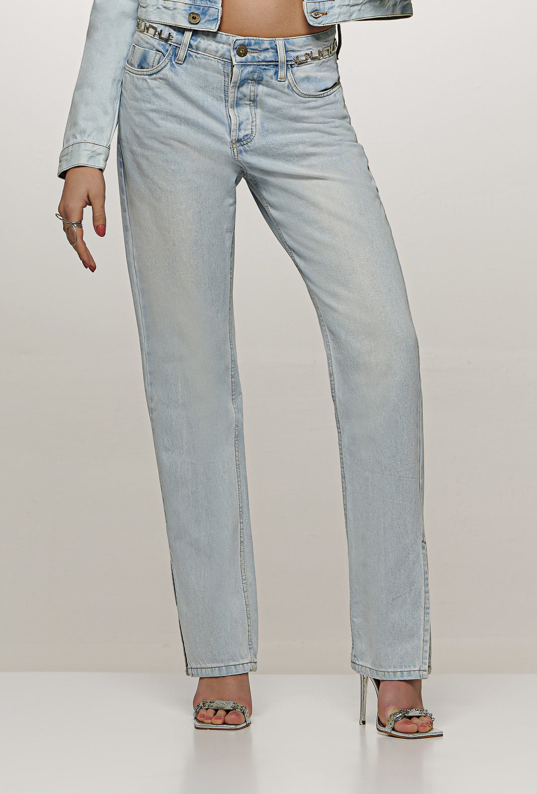 Chaos Chain Embroidered Jeans