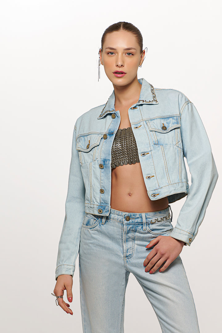 Chaos Embroidered Jean Jacket