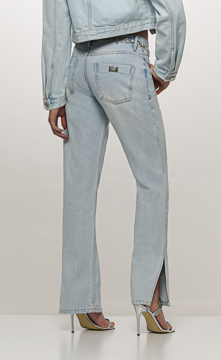 Chaos Chain Embroidered Jeans