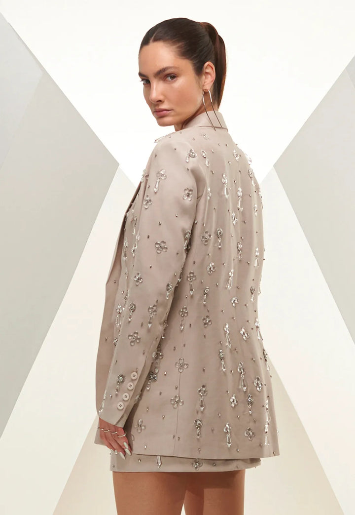 Conjunto Blazer Bordado+Top Caos