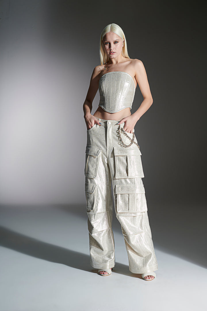 Silver Cargo Pants Chaos