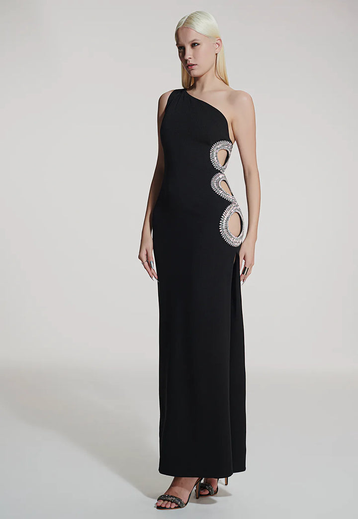 Vestido Longo Bordado Circle Caos