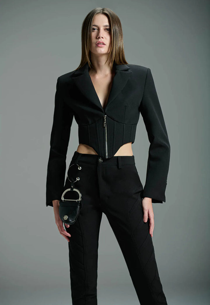 Cropped Corset Blazer
