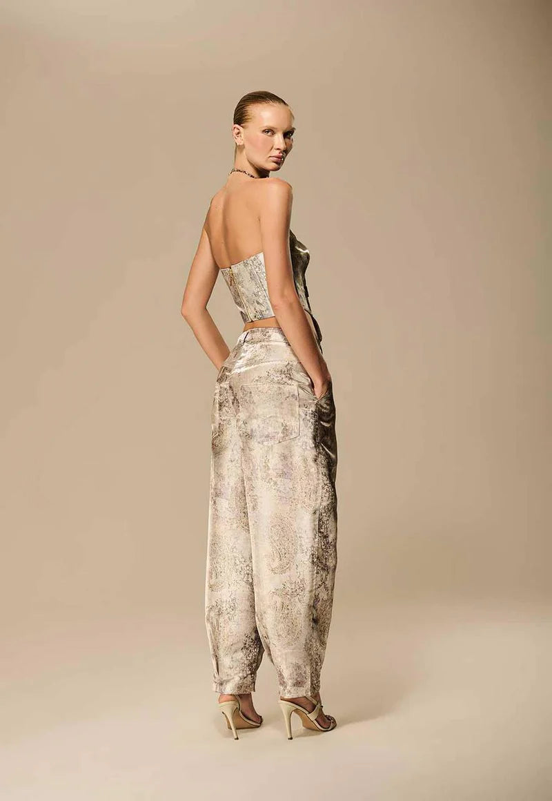 Calça Prega Barra Bohemian