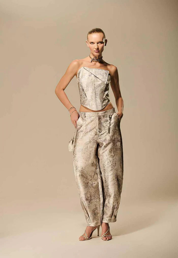 Calça Prega Barra Bohemian