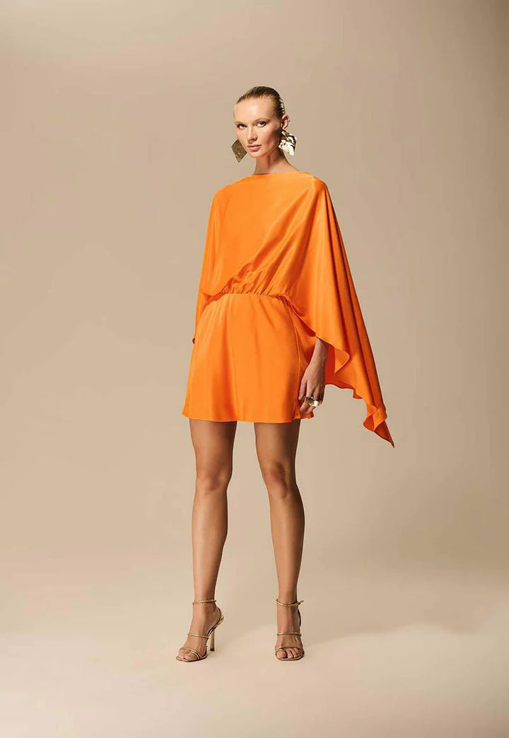 Vestido Curto Manga Ampla Trepasse