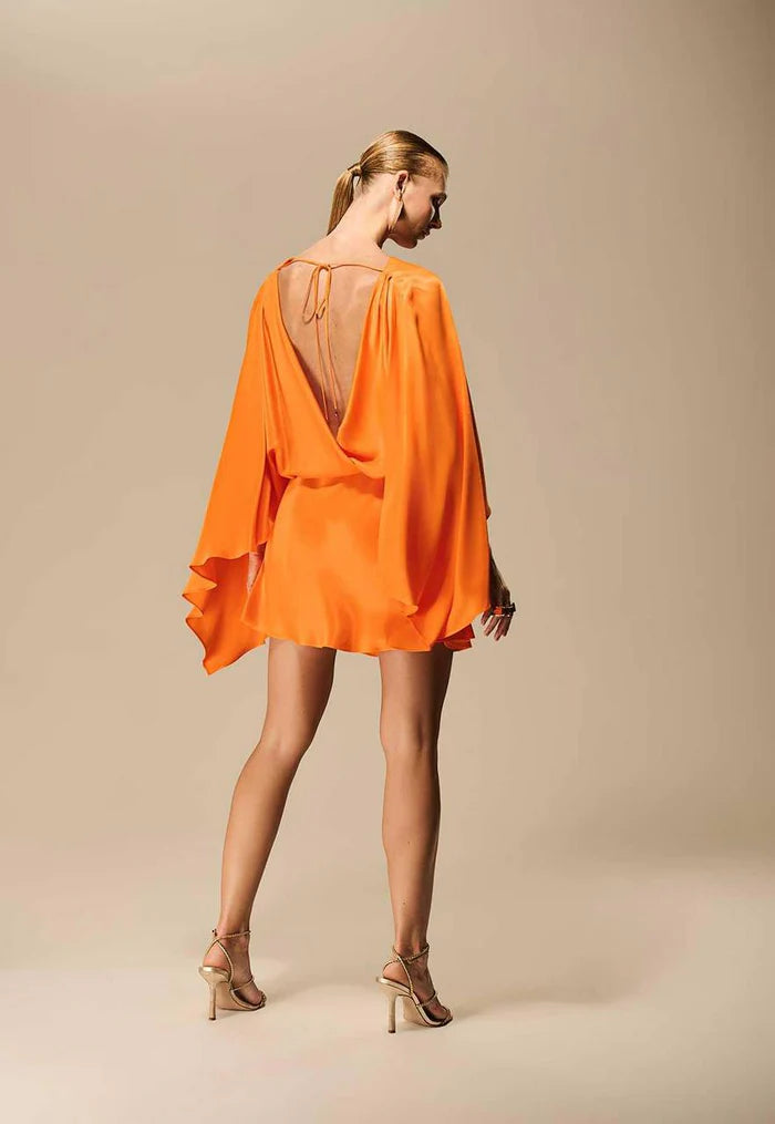 Vestido Curto Manga Ampla Trepasse