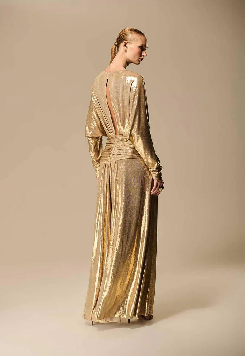 Vestido Longo Pala Franzida