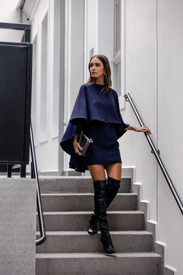 Conjunto Vestido Curto+Sobreposição Anne Fernandes