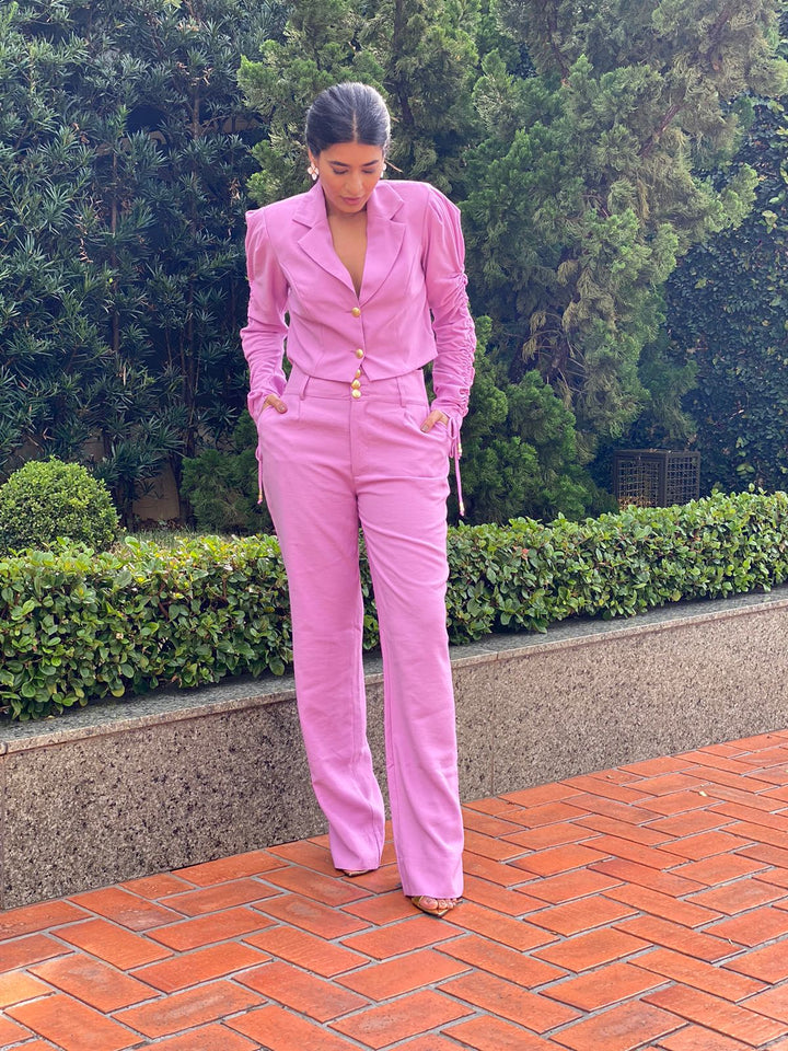 Cropped Blazer+Pants Set