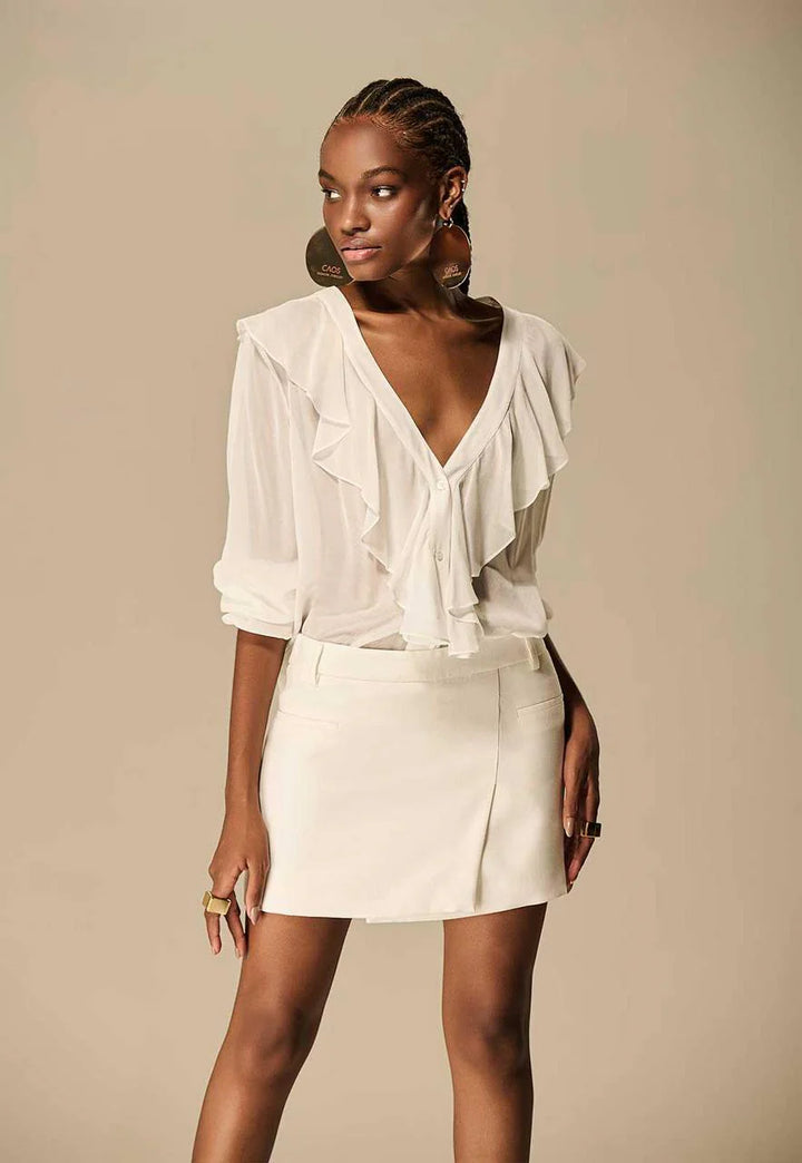 Transparency Ruffle Shirt