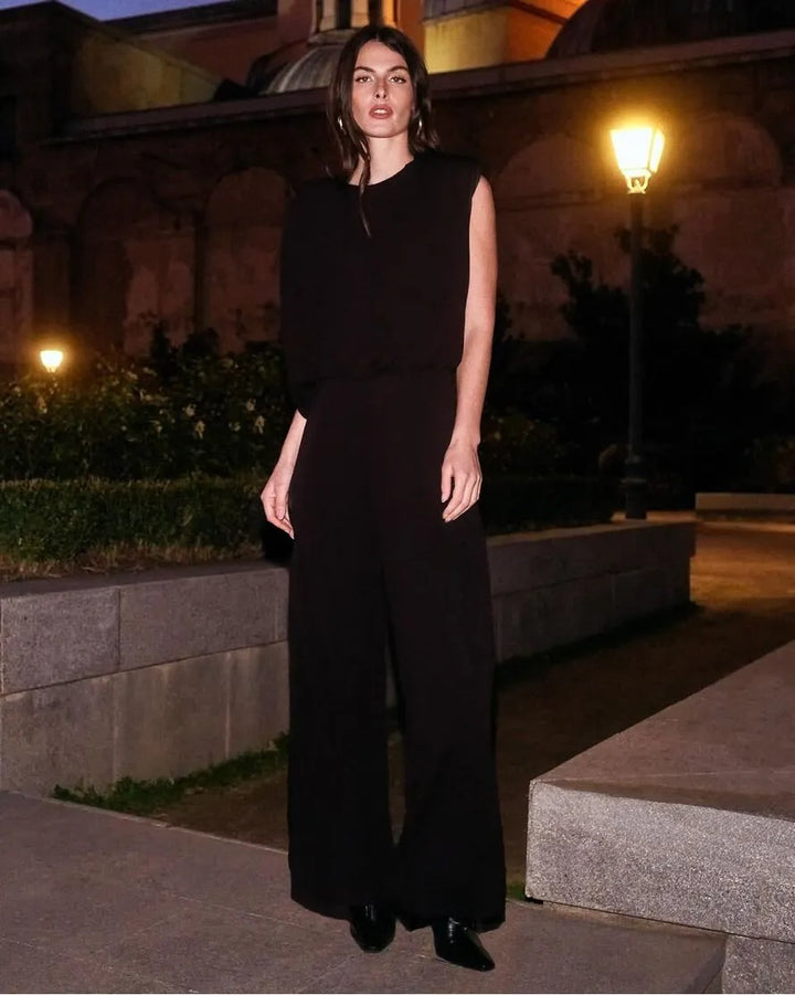 Macacão Drapeado Assimétrico