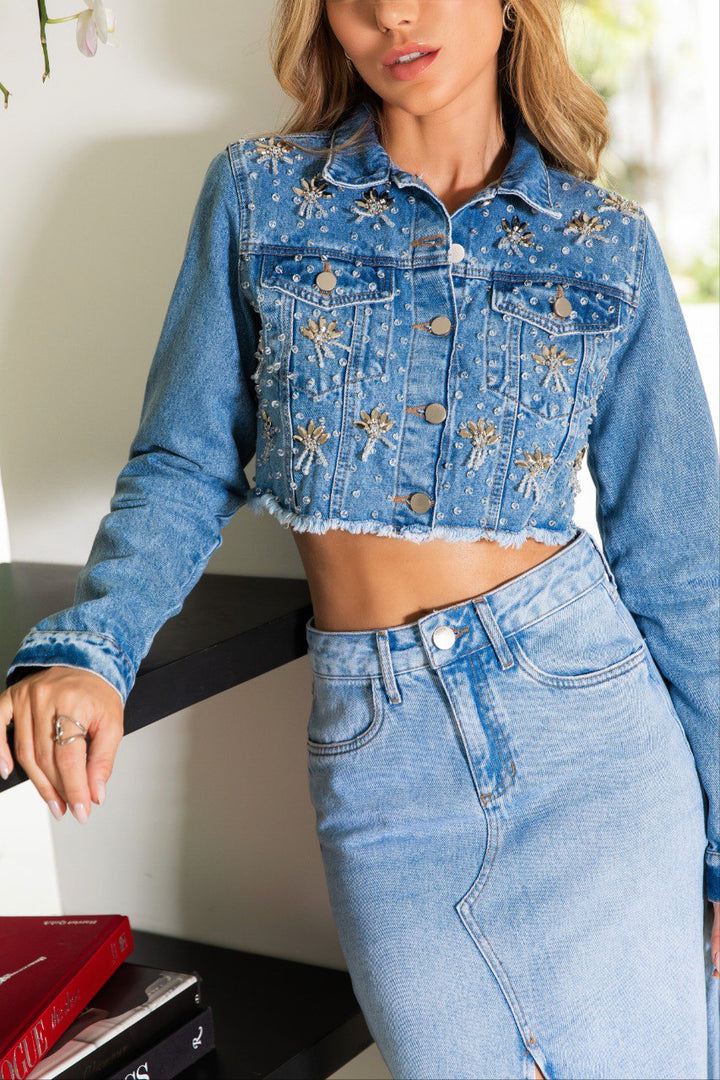 Hand Embroidered Denim Jacket