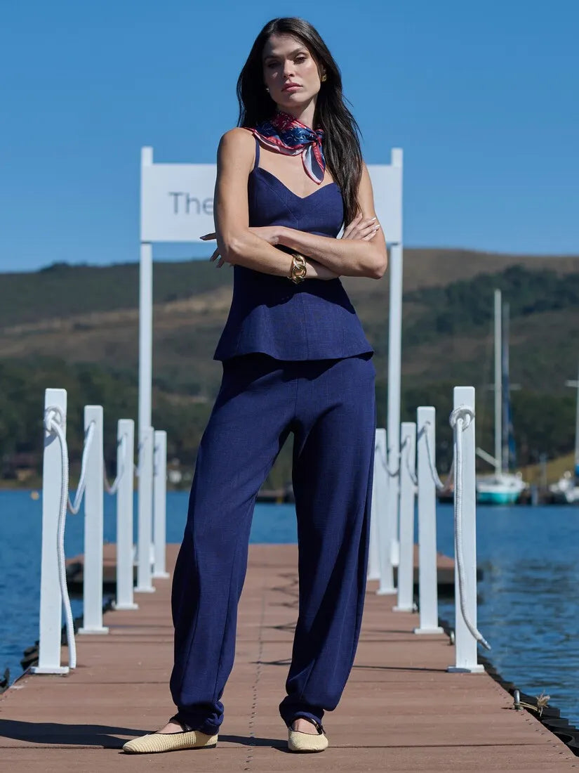 Conjunto Blusa Evasê+Calça