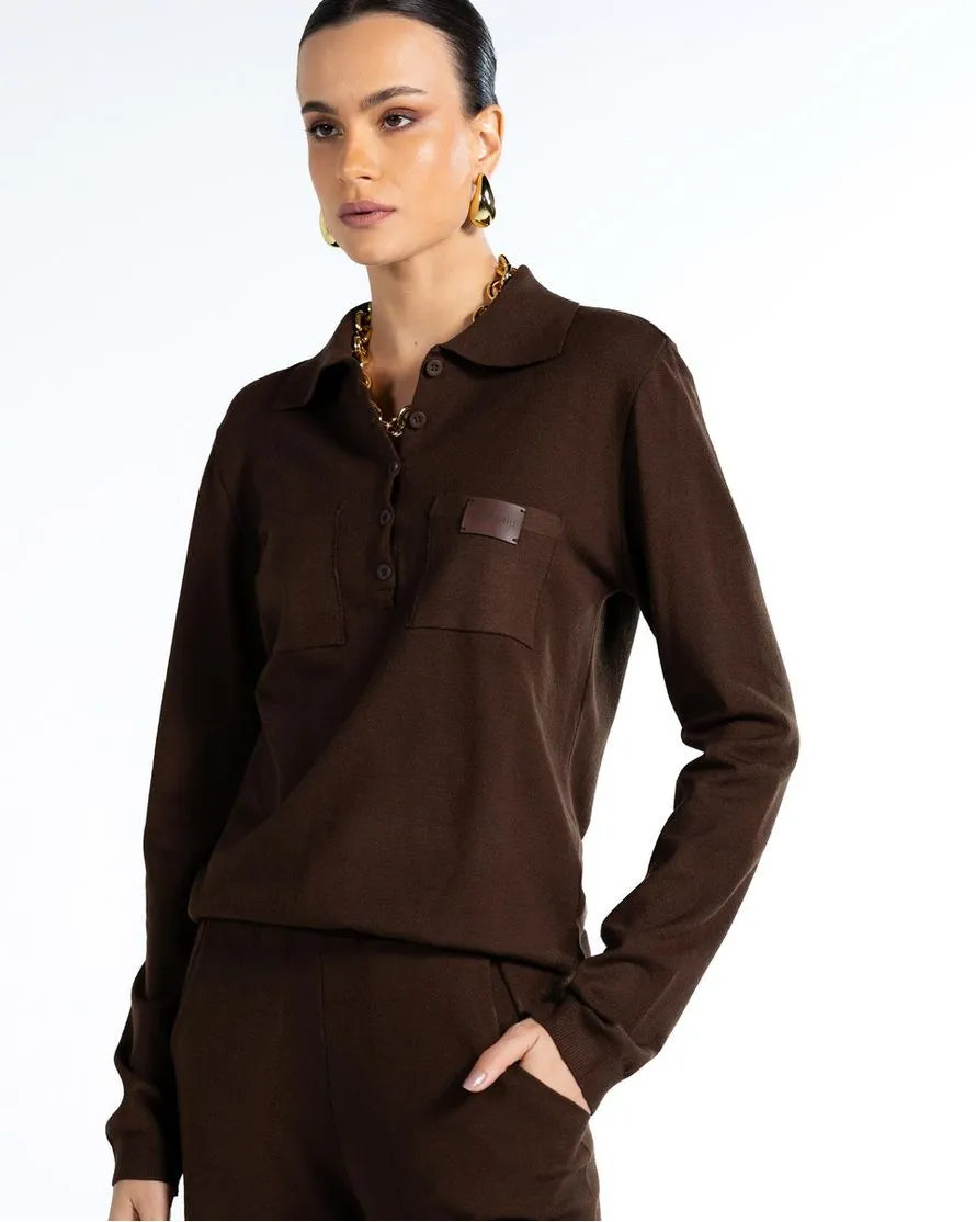 Conjunto Tricot Camisa Polo+Calça