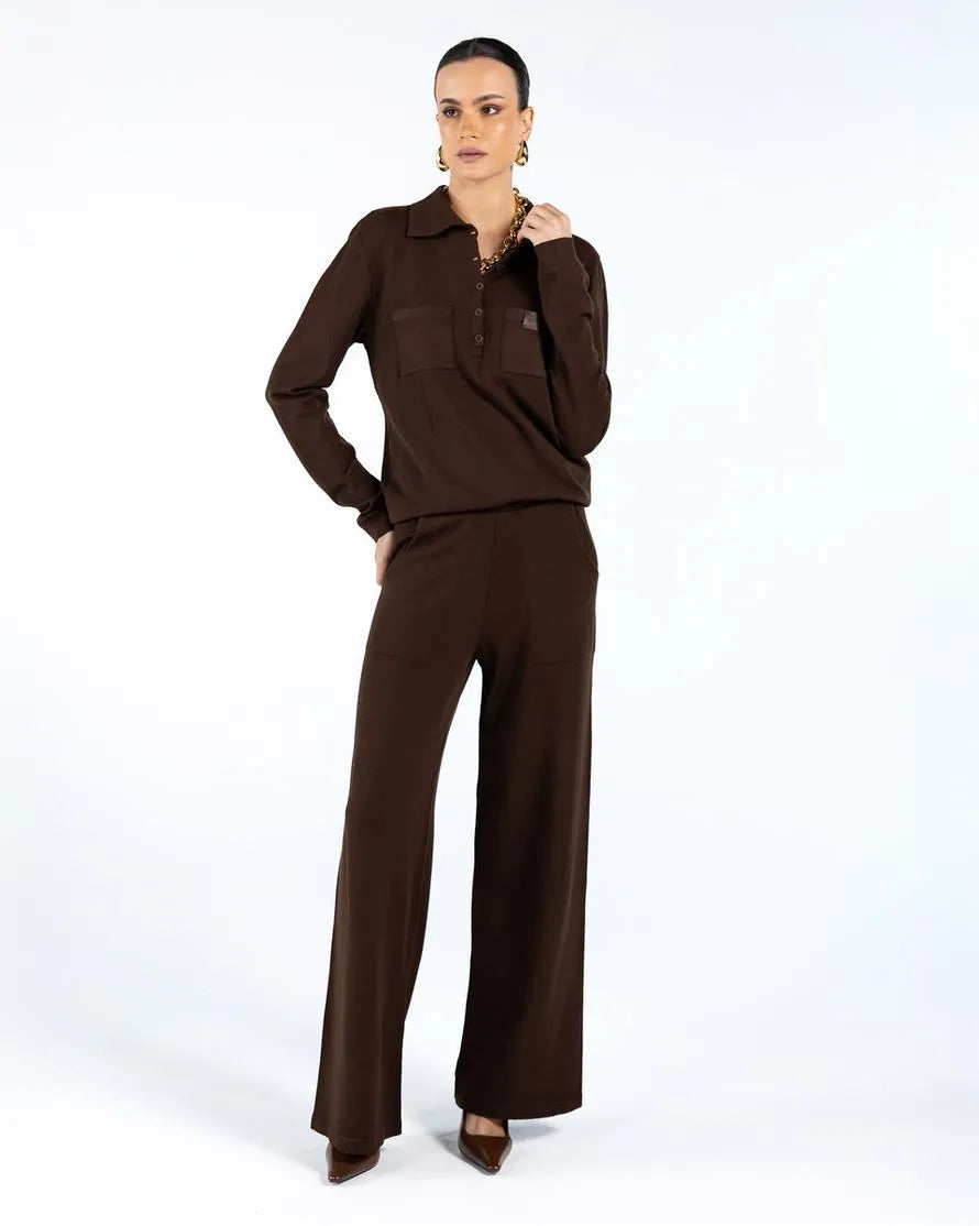 Conjunto Tricot Camisa Polo+Calça